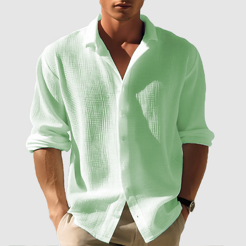 Men's Casual Shirt | Button Front & Spread Collar