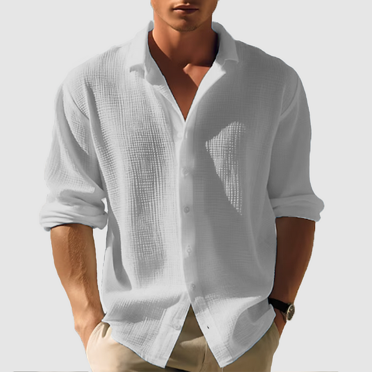 Men's Casual Shirt | Button Front & Spread Collar