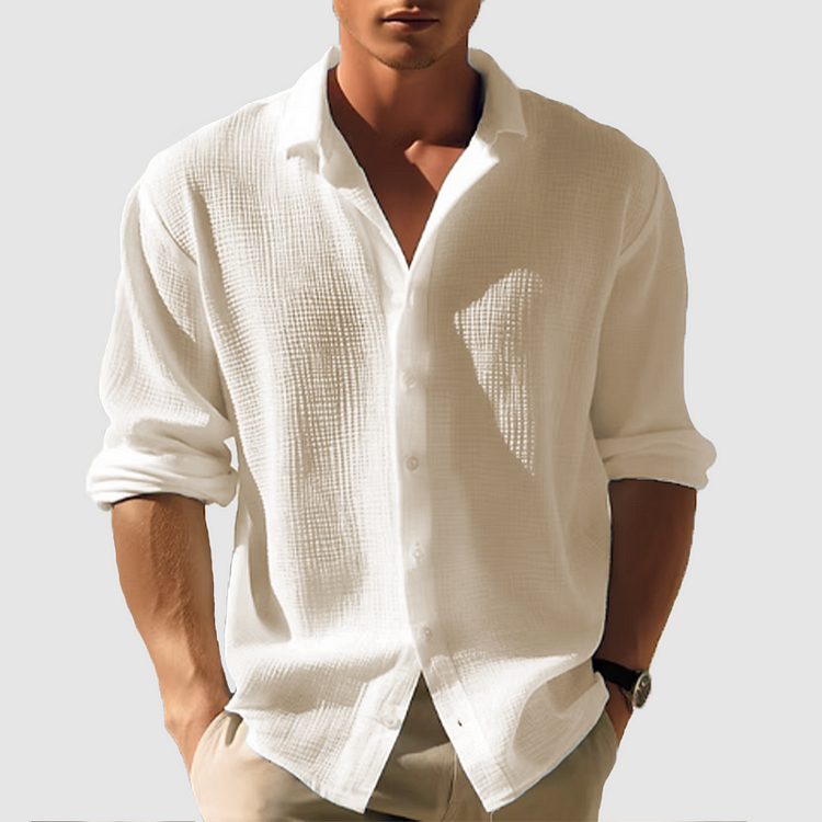 Men's Casual Shirt | Button Front & Spread Collar
