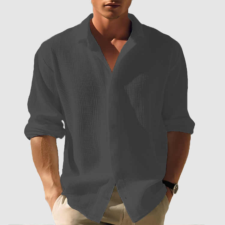 Men's Casual Shirt | Button Front & Spread Collar