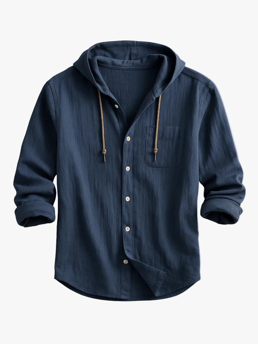 Men's Casual Shirt | Hood & Button Front