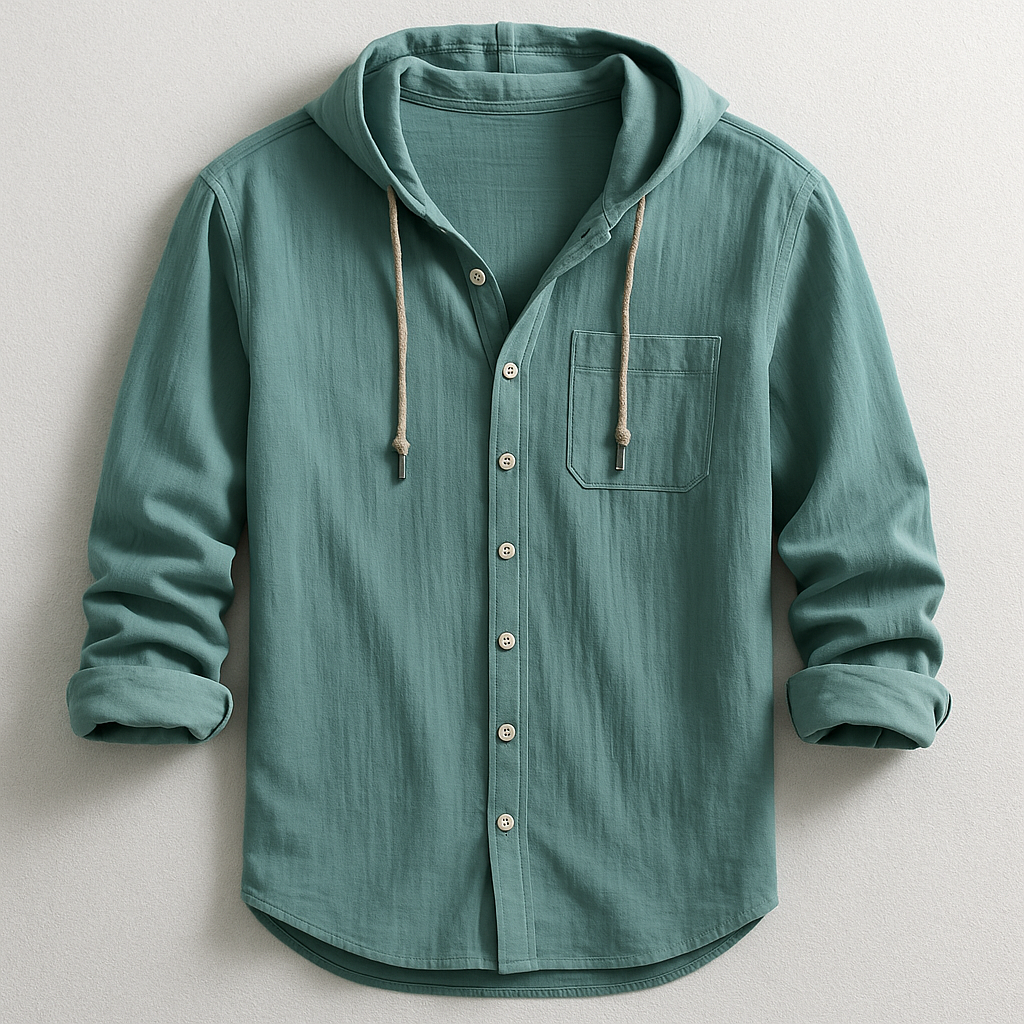 Men's Casual Shirt | Hood & Button Front