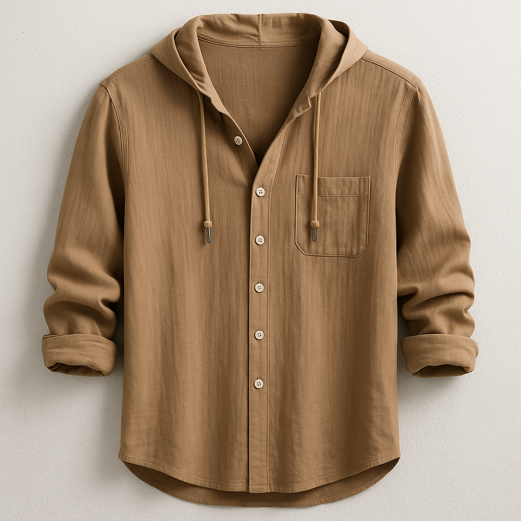 Men's Casual Shirt | Hood & Button Front