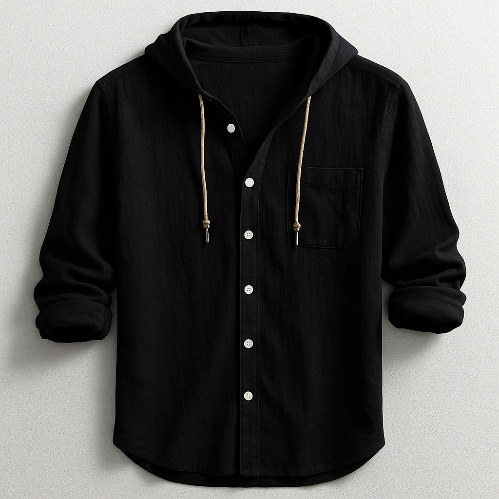 Men's Casual Shirt | Hood & Button Front
