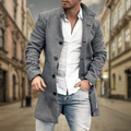 Men's Classic Twill Overcoat | Notch Lapels & Button Closure