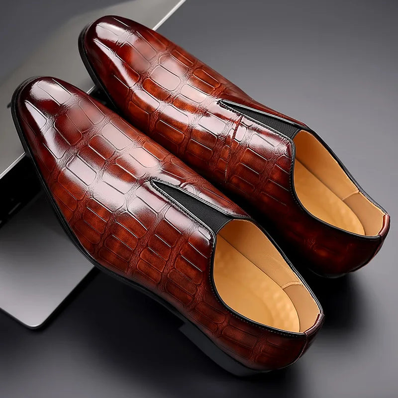 Men's Dress Loafers | Croc Embossing & Slip-On Vamp