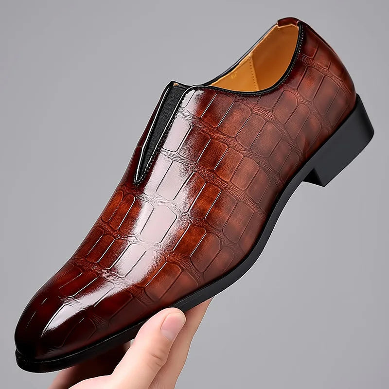 Men's Dress Loafers | Croc Embossing & Slip-On Vamp