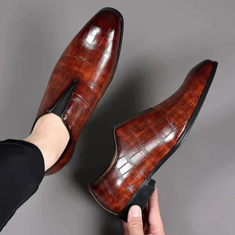 Men's Dress Loafers | Croc Embossing & Slip-On Vamp