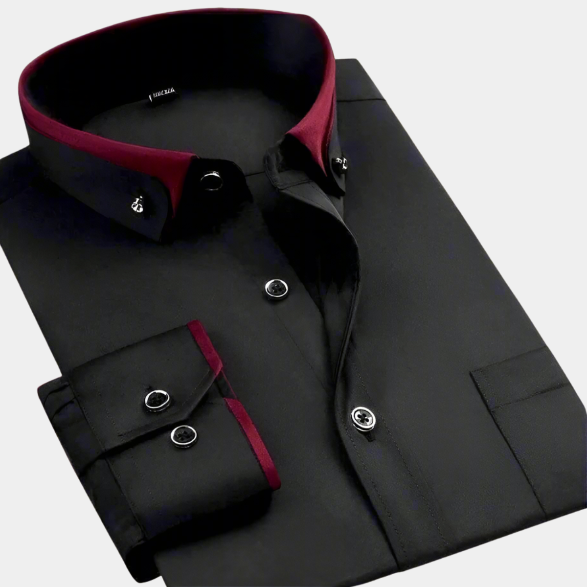 Men's Dress Shirt | Contrast Collar & Button Cuffs