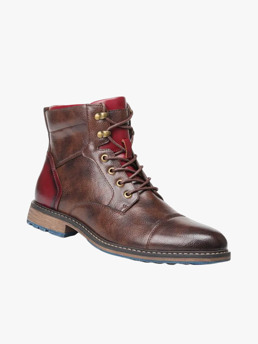Men's Faux Ankle Boots | Cap Toe & Side Zipper