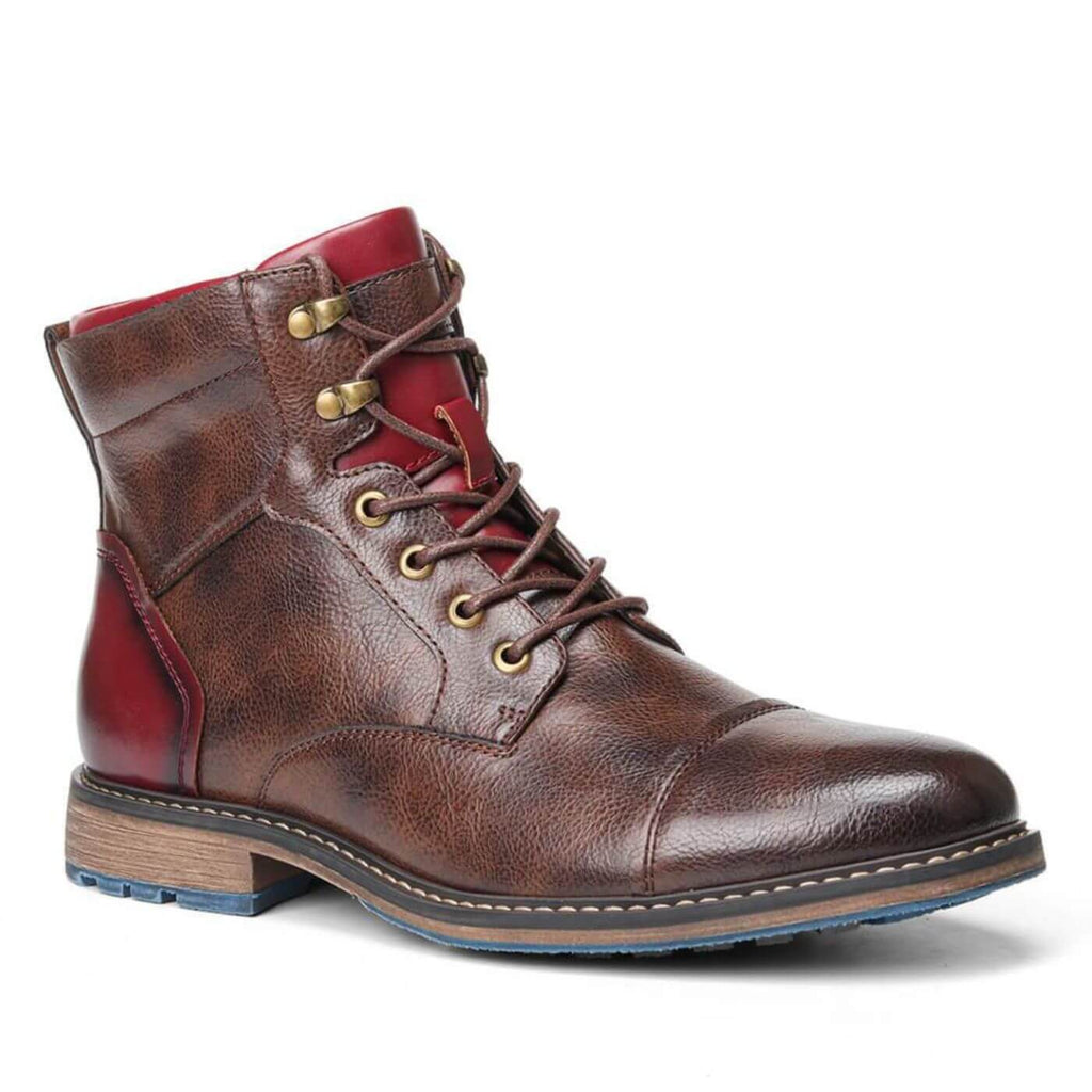 Men's Faux Ankle Boots | Cap Toe & Side Zipper