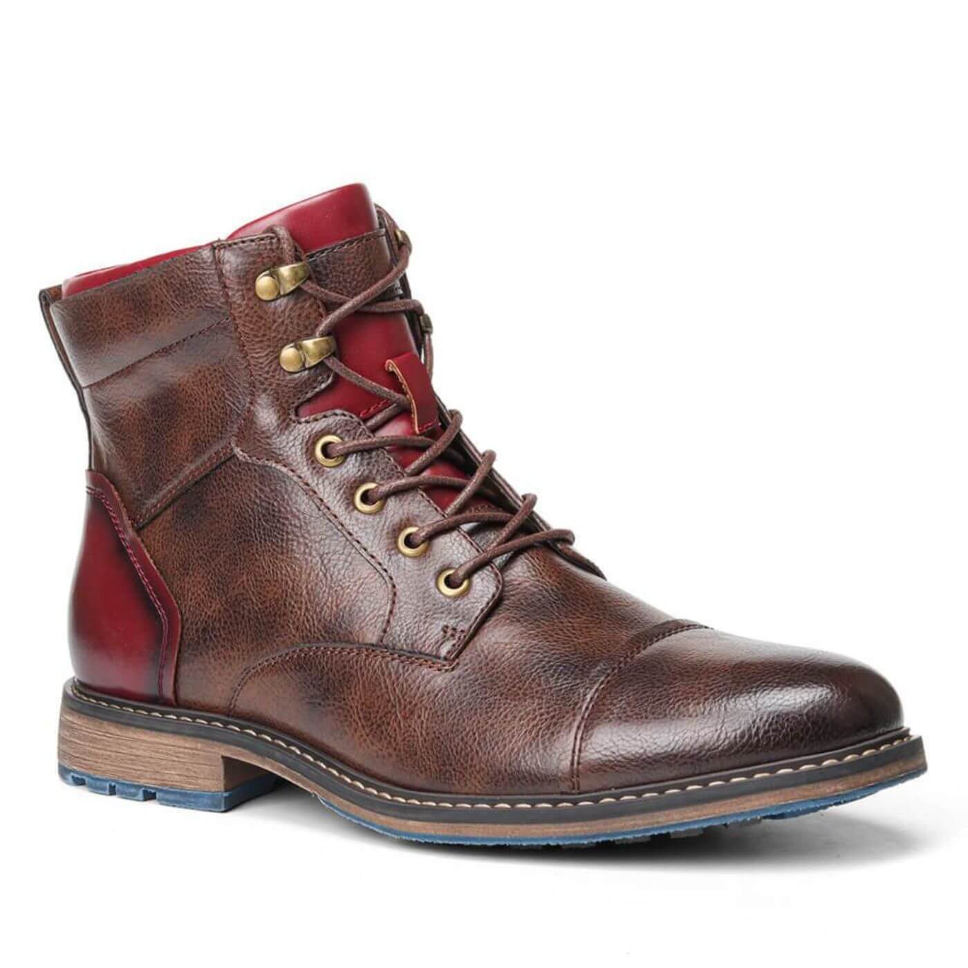 Men's Faux Ankle Boots | Cap Toe & Side Zipper