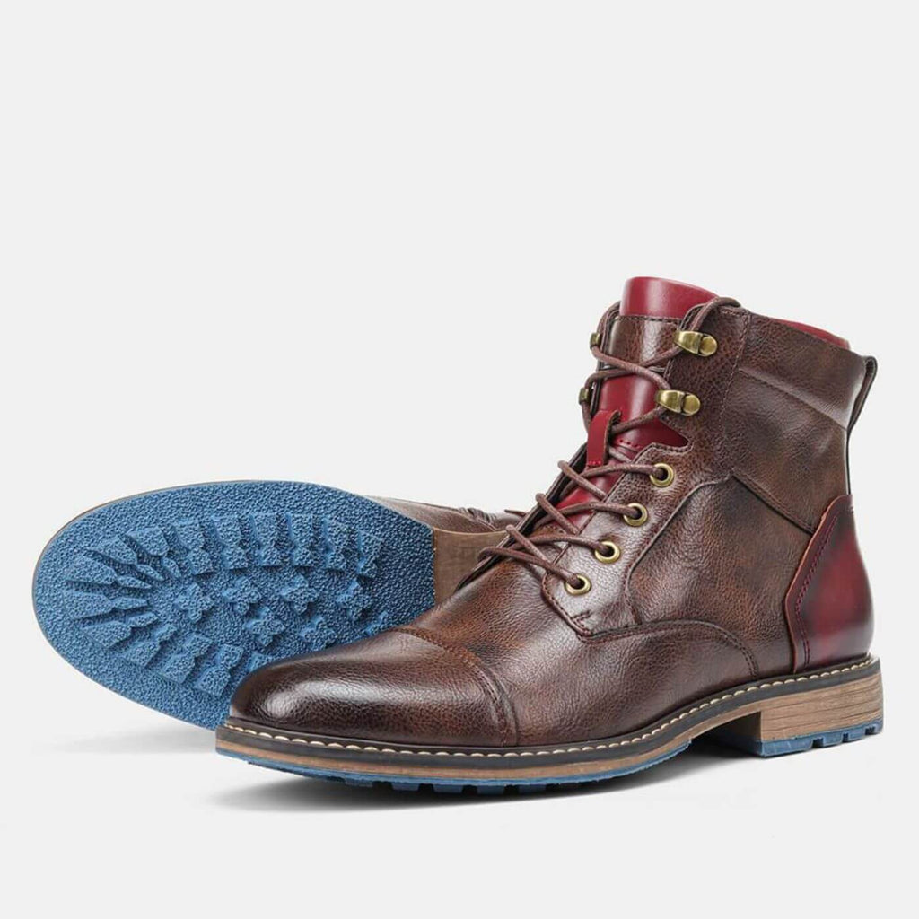 Men's Faux Ankle Boots | Cap Toe & Side Zipper
