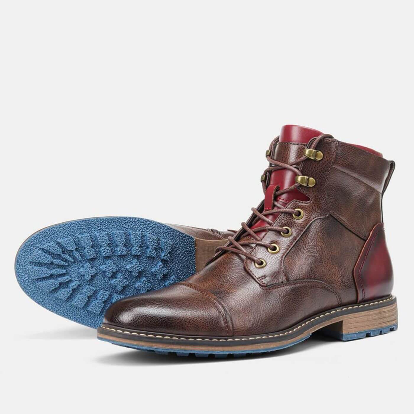 Men's Faux Ankle Boots | Cap Toe & Side Zipper