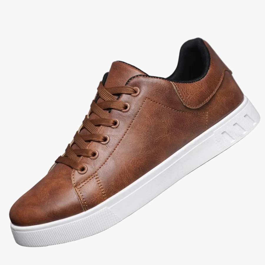Men's Faux Sneakers | Lace-Up Front & Low-Top Collar