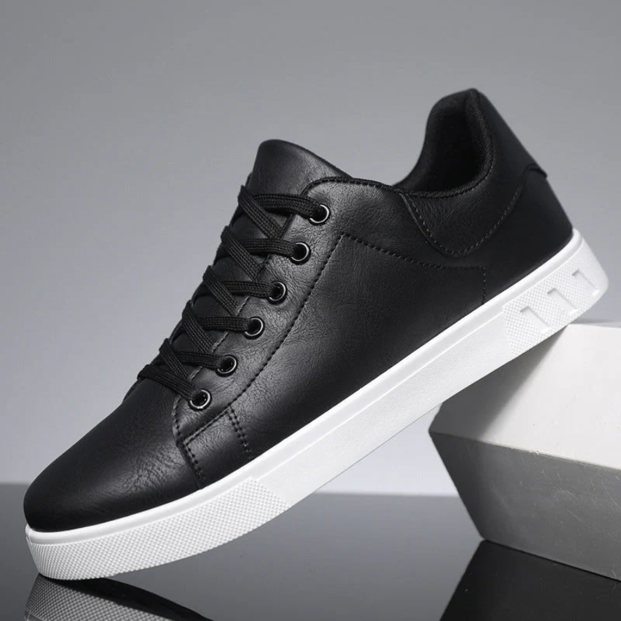 Men's Faux Sneakers | Lace-Up Front & Low-Top Collar
