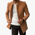 Men's Felted Blazer | Stand Collar & Button Front