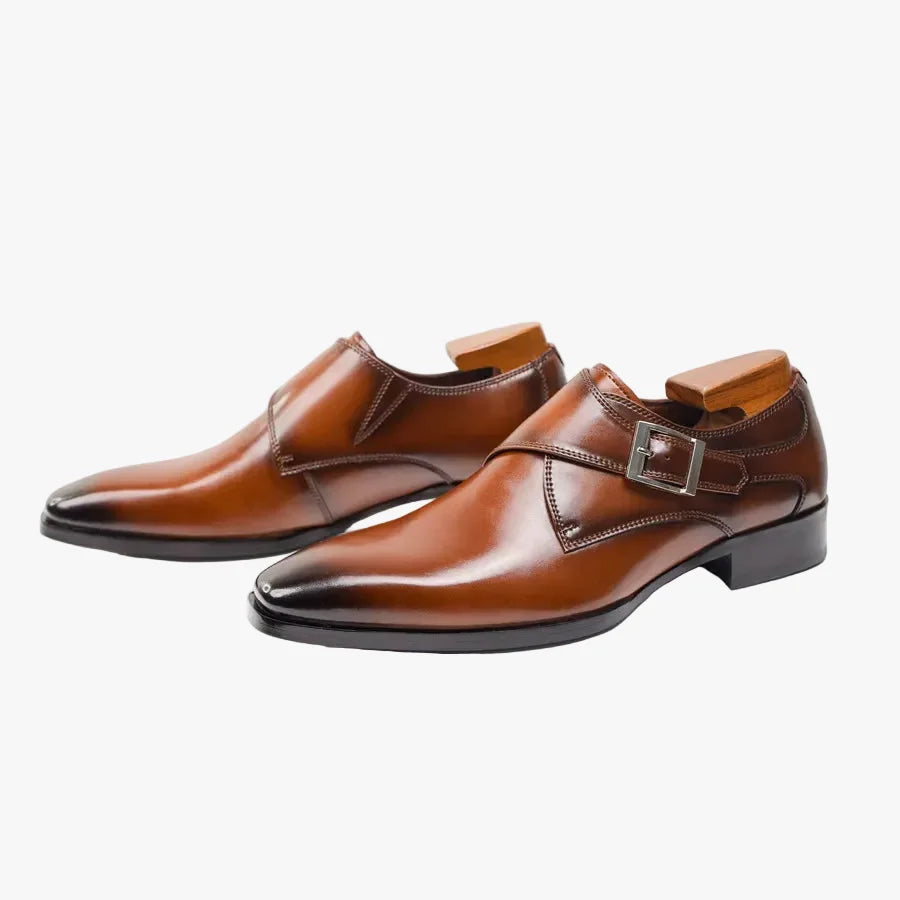 Men's Formal Loafers | Buckle Strap & Pointed Toe