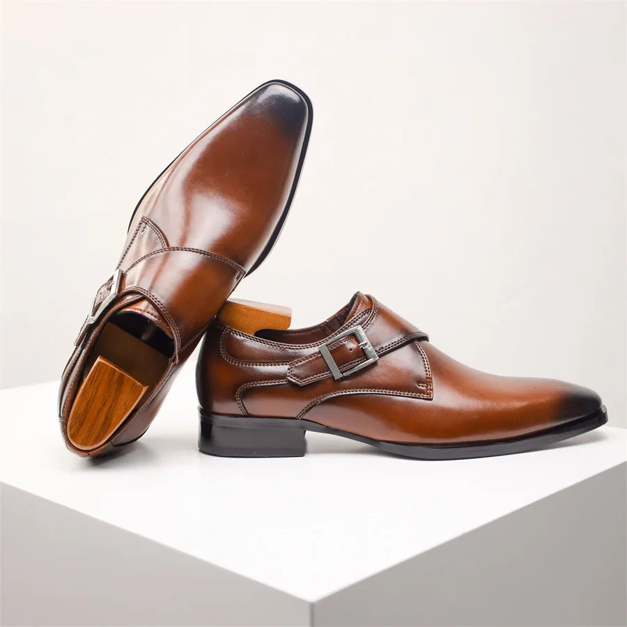 Men's Formal Loafers | Buckle Strap & Pointed Toe