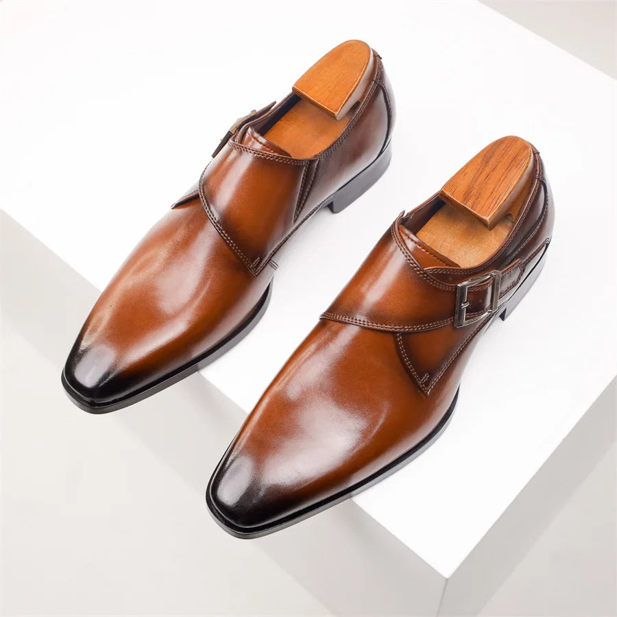 Men's Formal Loafers | Buckle Strap & Pointed Toe