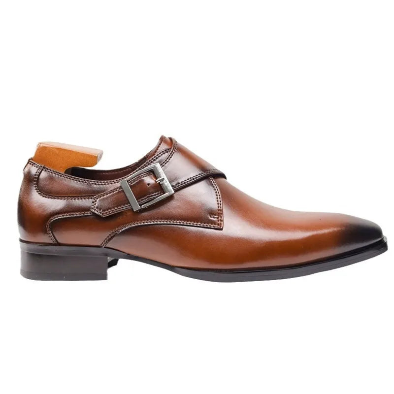 Men's Formal Loafers | Buckle Strap & Pointed Toe