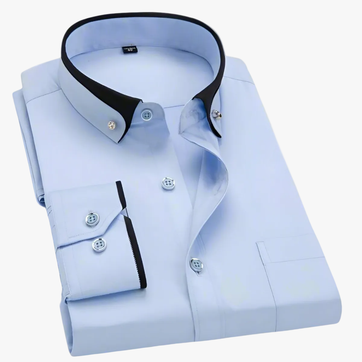 Men's Formal Shirt | Contrast Collar & Button Cuffs