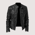 Men's Genuine Jacket | Stand Collar & Zip Pockets