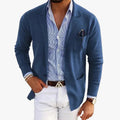 Men's Knit Coat | Notch Lapels & Patch Pockets