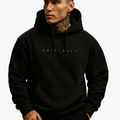 Men's Knit Hoodie | Drawstrings & Printed Wordmark