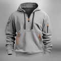 Men's Knit Hoodie | Half-Zip Neck & Utility Pockets