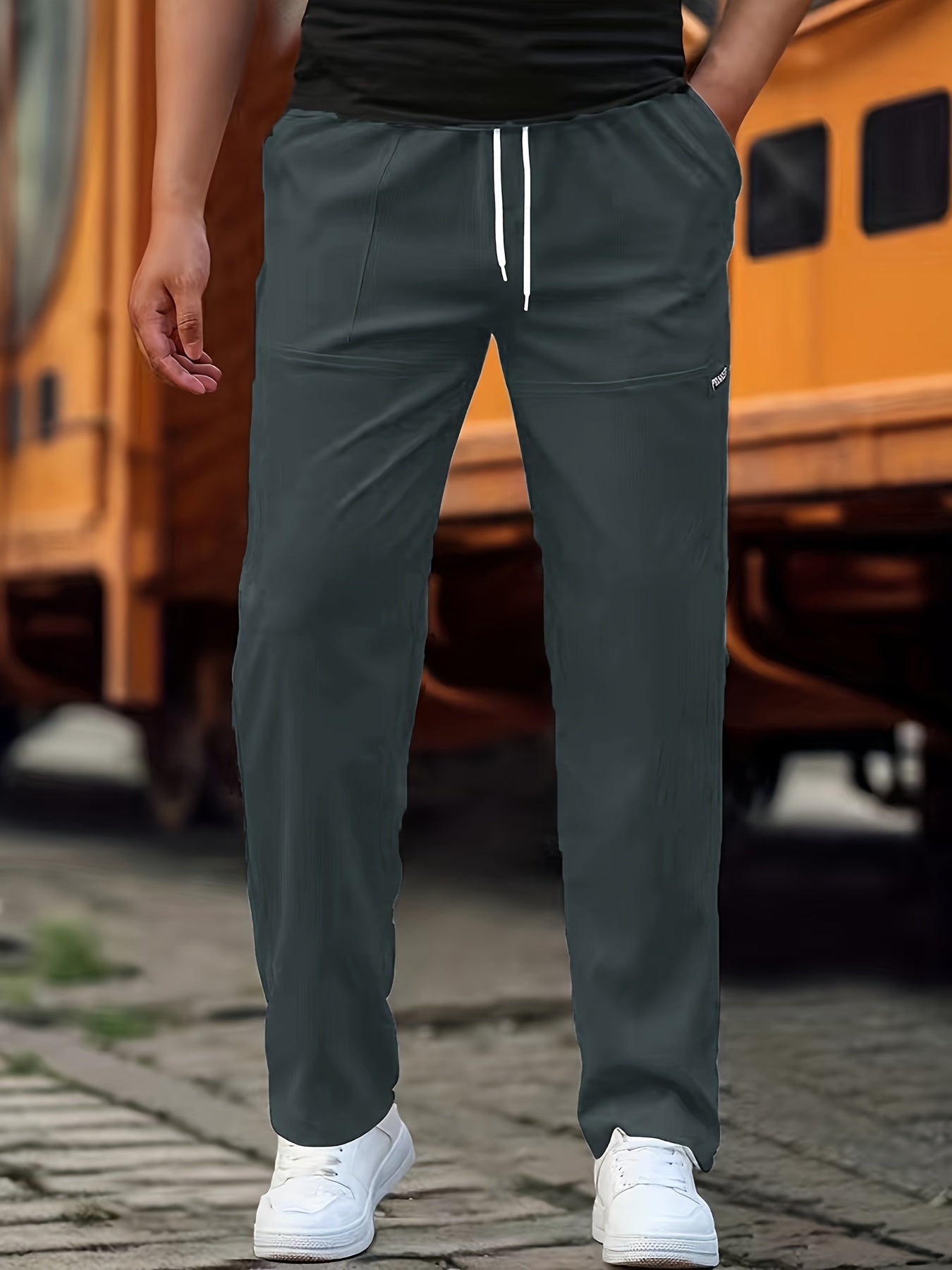 Men's Knit Jogger Pants | Drawstring Waist & Side Pockets