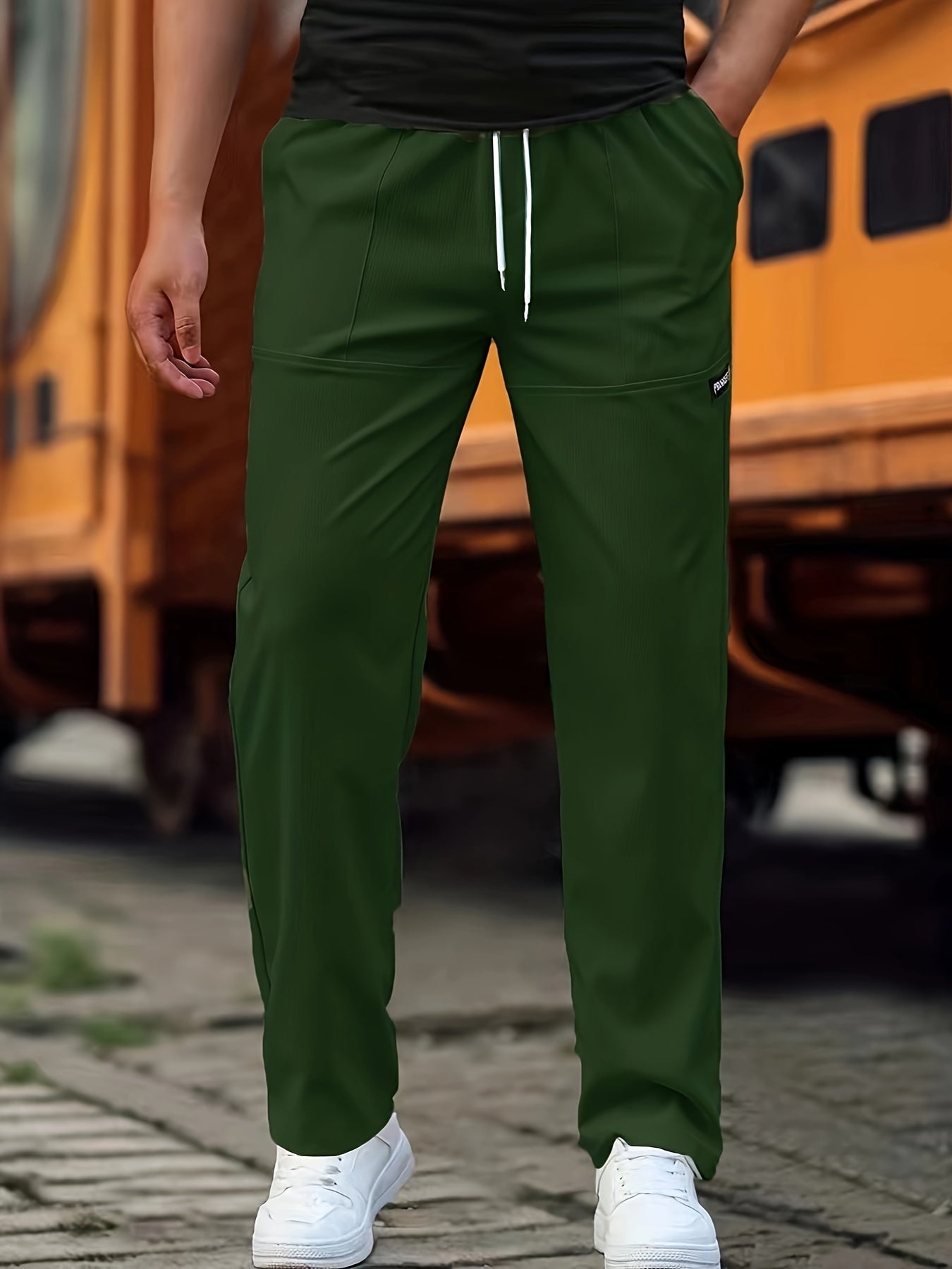 Men's Knit Jogger Pants | Drawstring Waist & Side Pockets