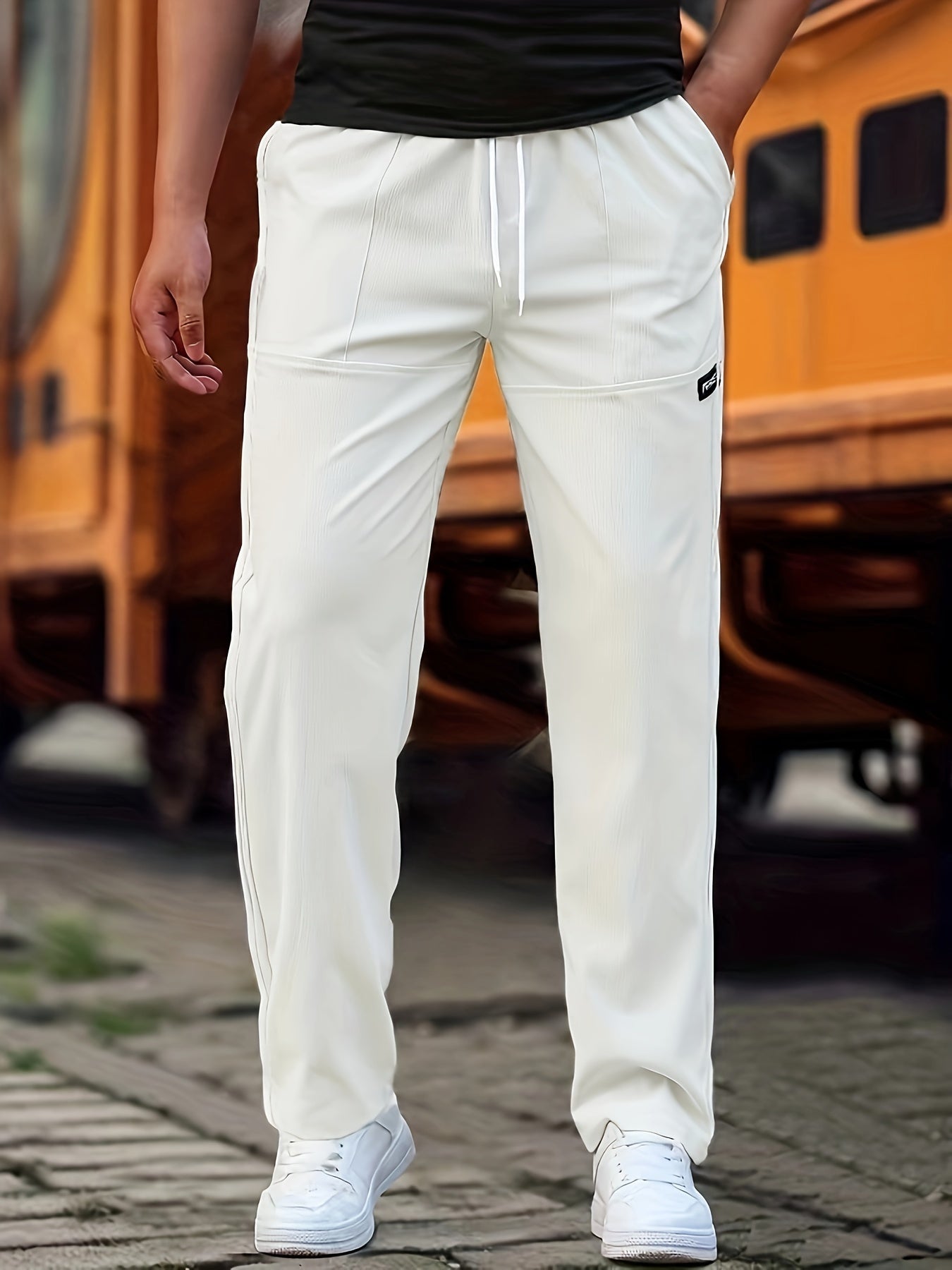 Men's Knit Jogger Pants | Drawstring Waist & Side Pockets