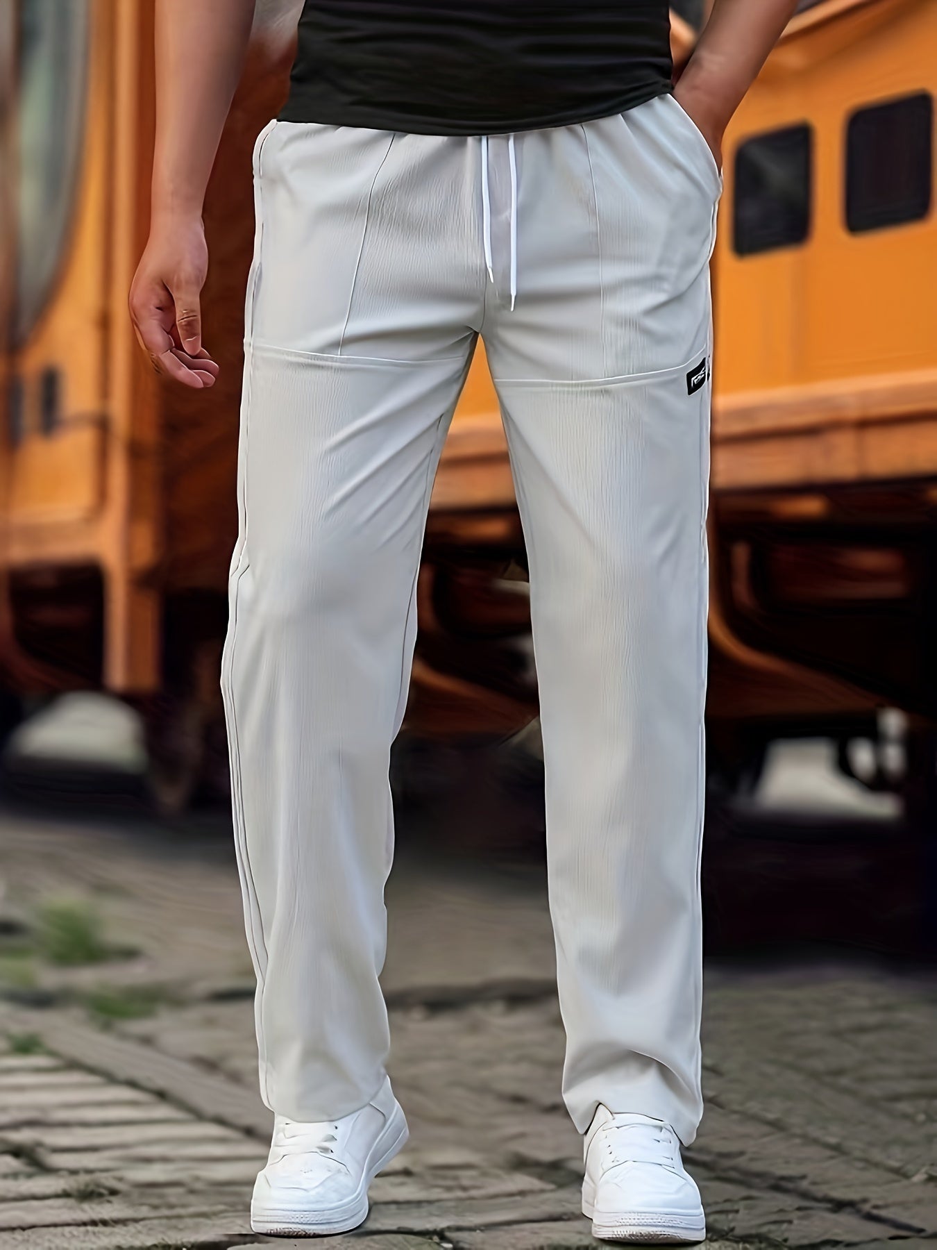 Men's Knit Jogger Pants | Drawstring Waist & Side Pockets
