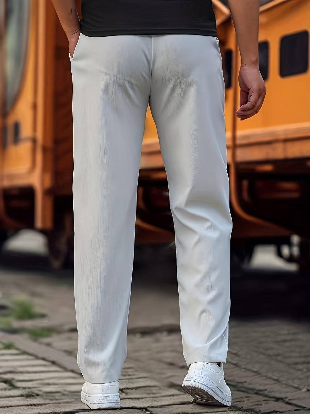 Men's Knit Jogger Pants | Drawstring Waist & Side Pockets