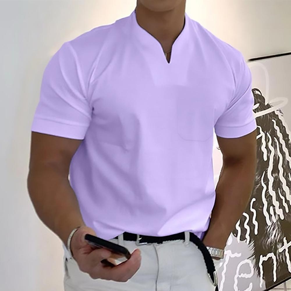 Men's Knit Polo Shirt | Notch Neck & Chest Pocket