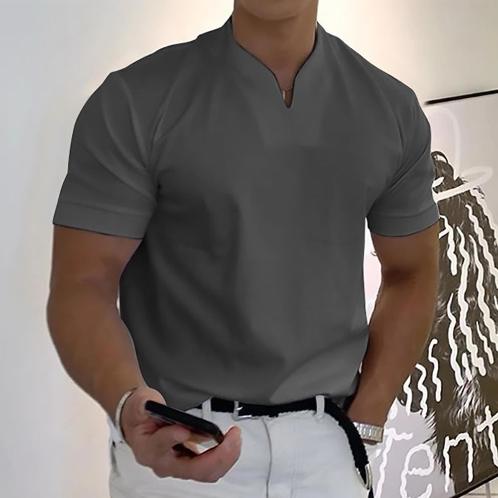 Men's Knit Polo Shirt | Notch Neck & Chest Pocket