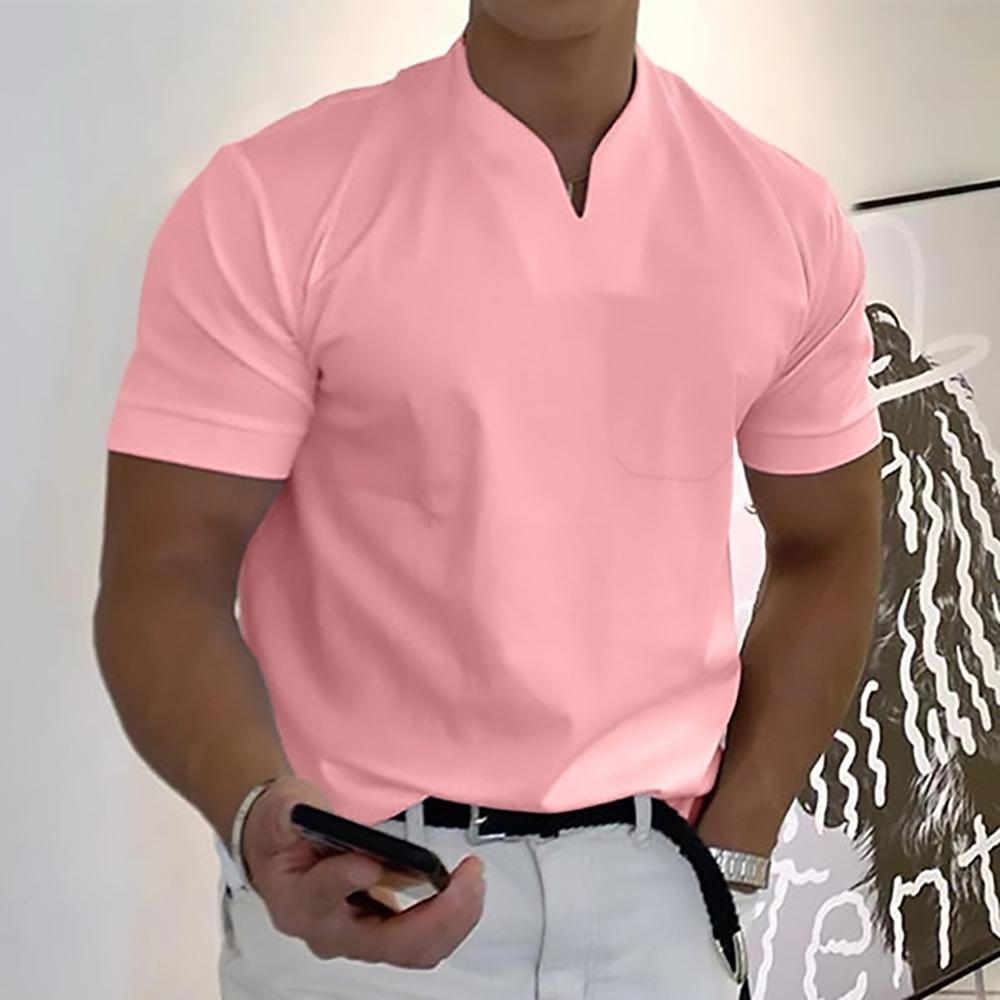 Men's Knit Polo Shirt | Notch Neck & Chest Pocket