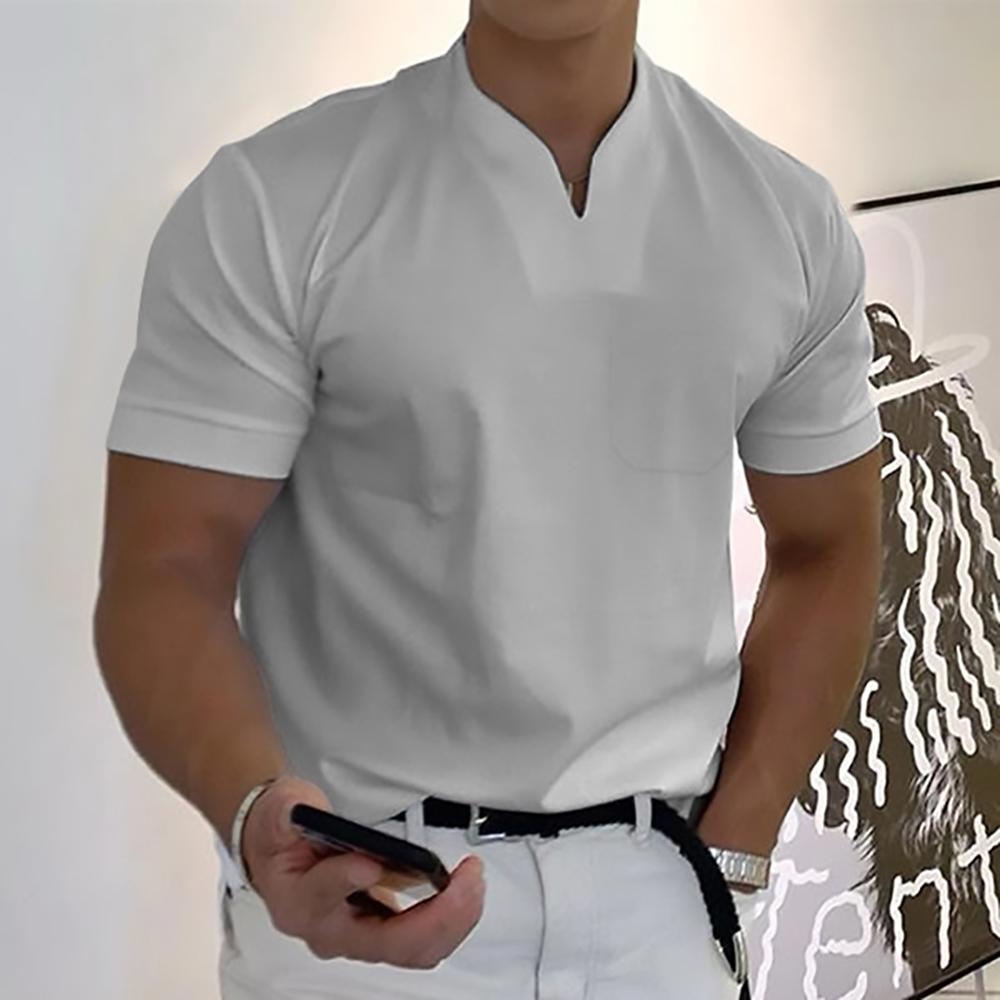Men's Knit Polo Shirt | Notch Neck & Chest Pocket