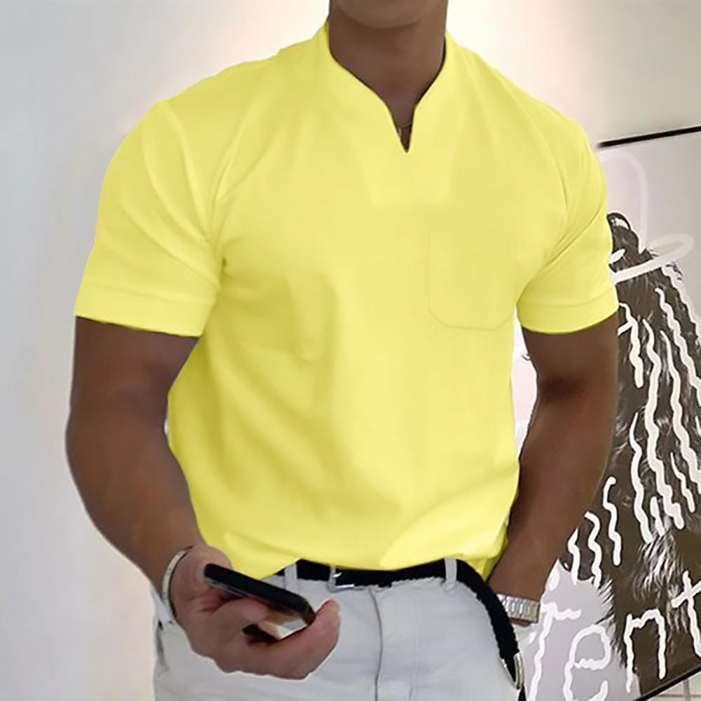 Men's Knit Polo Shirt | Notch Neck & Chest Pocket