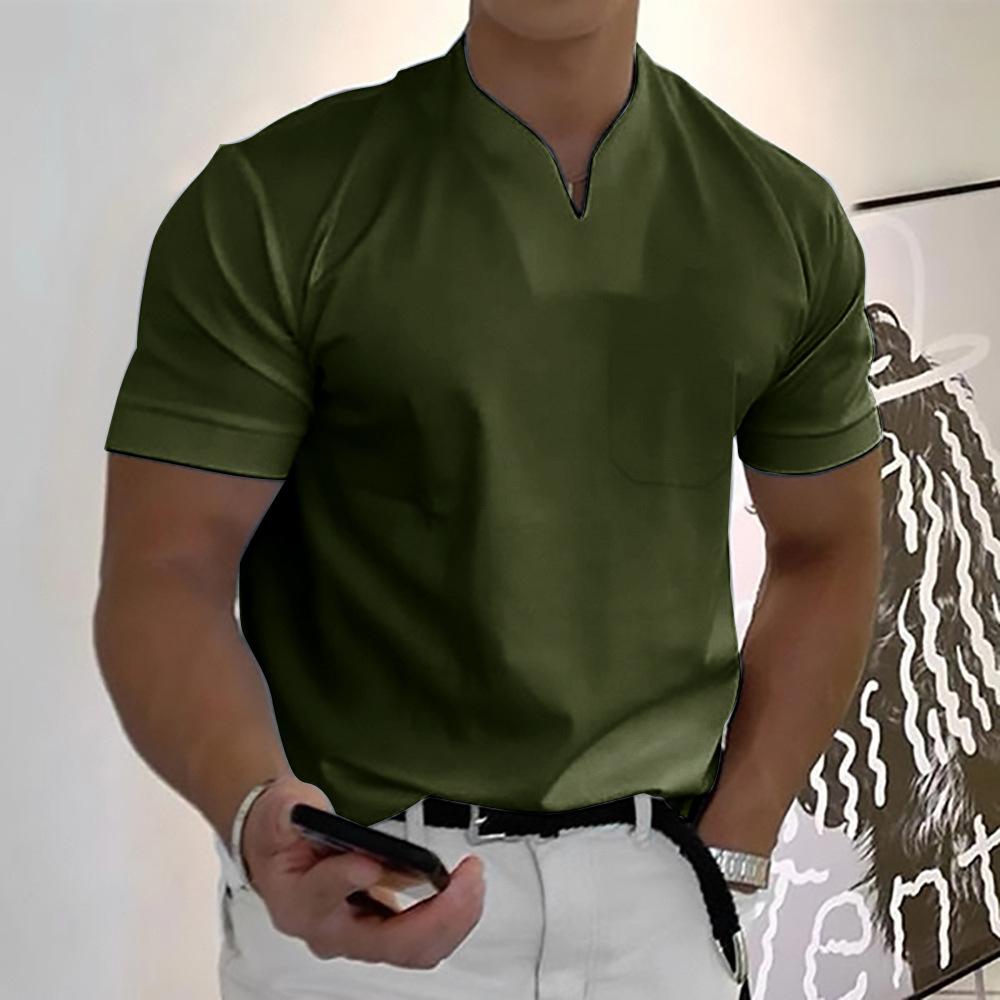 Men's Knit Polo Shirt | Notch Neck & Chest Pocket