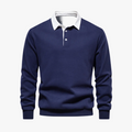 Men's Knit Polo Shirt | Two-Button Placket & Rib Cuffs