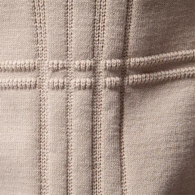 Men's Knit Sweater | Crew Neck & Ribbed Trim