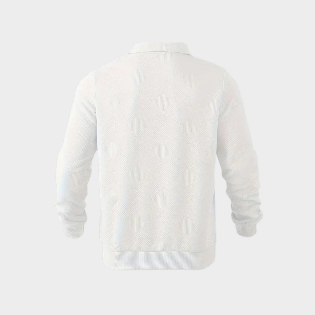 Men's Knit Sweater | Quarter Zip & Pointed Collar