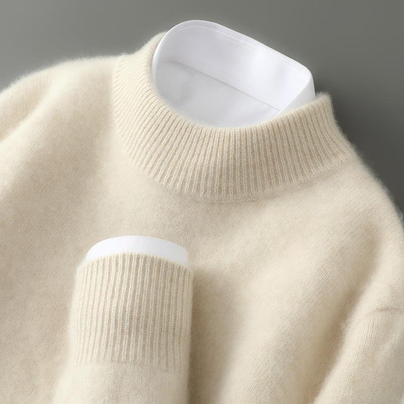 Men's Knit Sweater | Crew Neck & Ribbed Trim 2