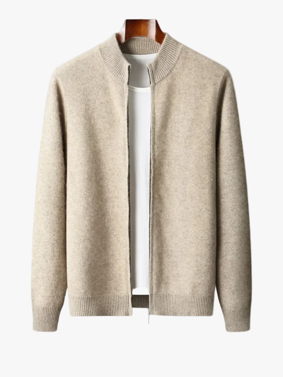 Men's Knit Sweater | Full Zip & Mock Neck