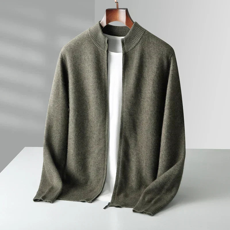Men's Knit Sweater | Full Zip & Mock Neck