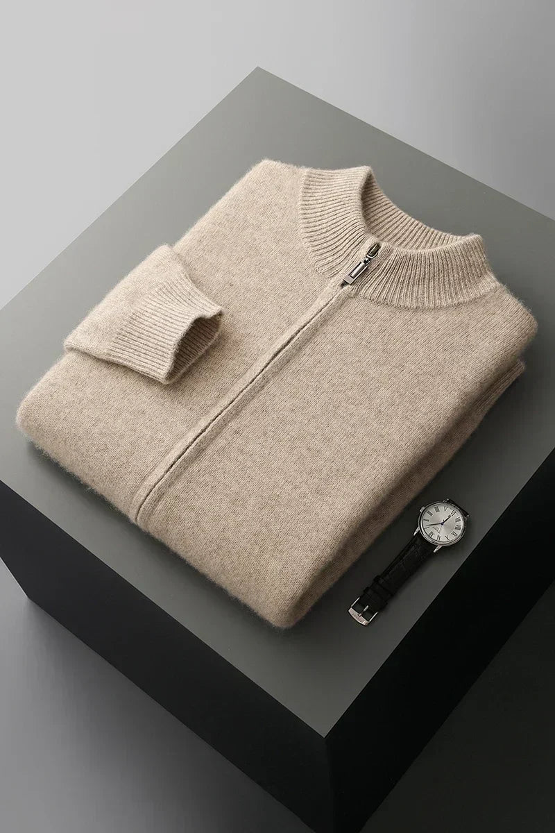 Men's Knit Sweater | Full Zip & Mock Neck