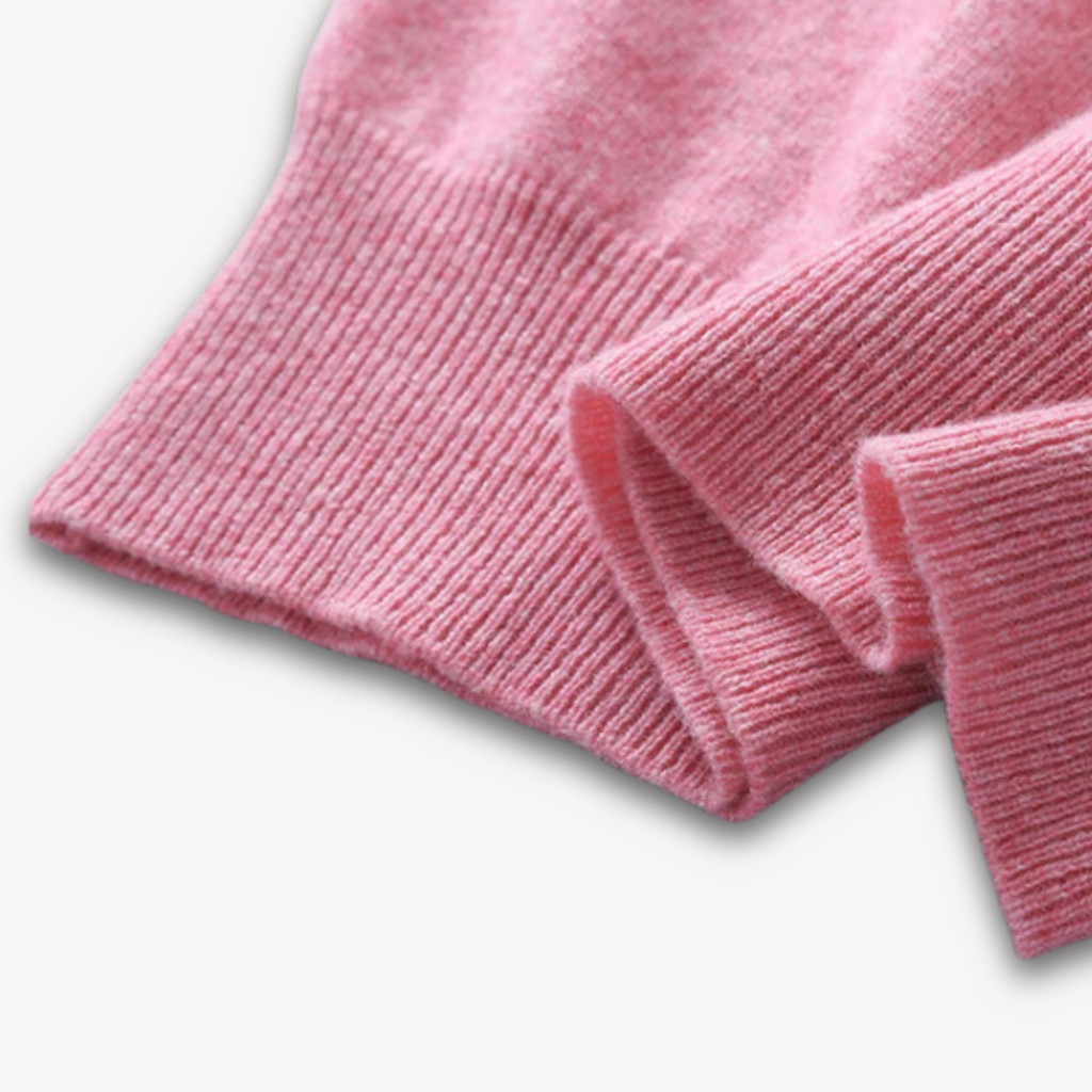 Men's Knit Sweater | V Neck & Rib Trim