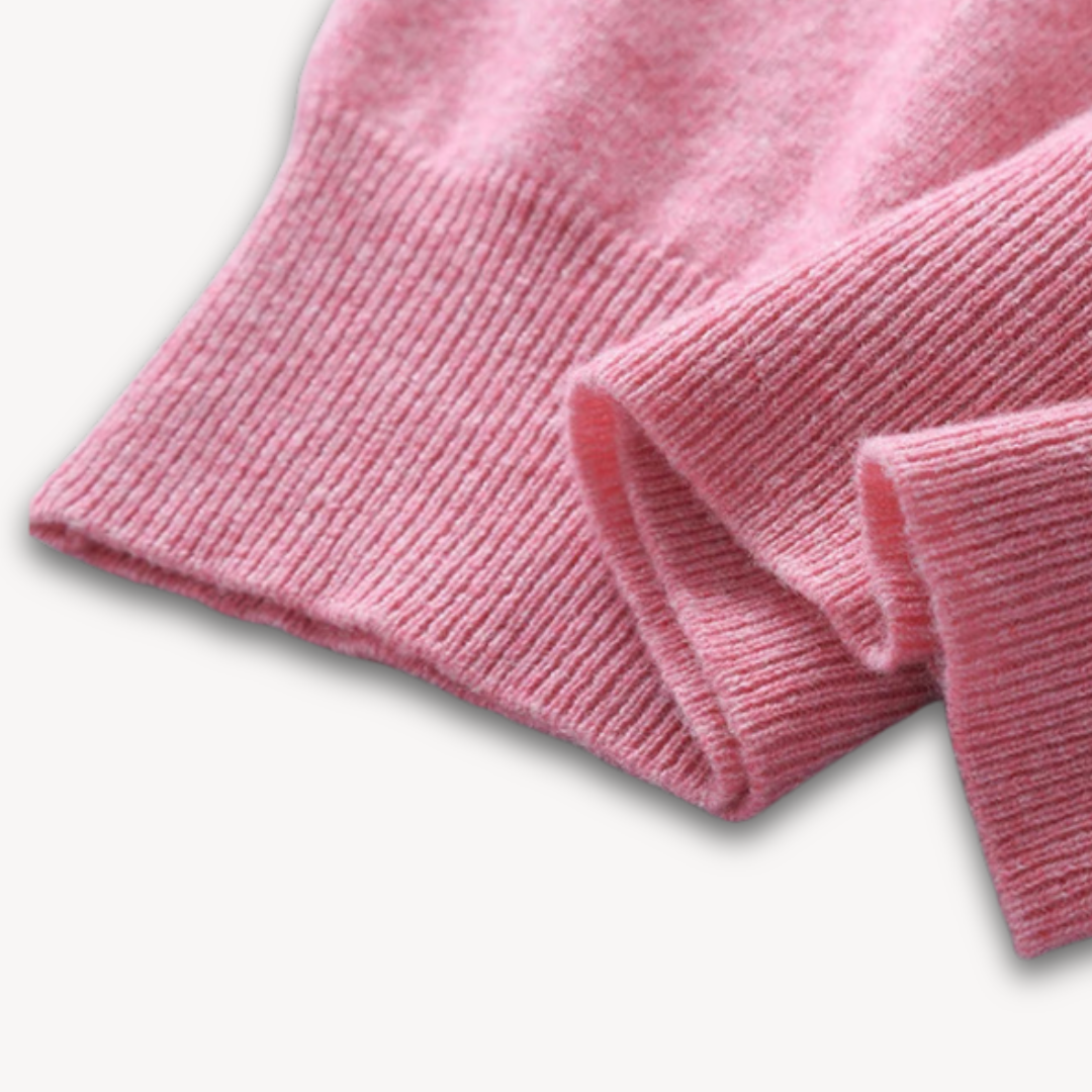 Men's Knit Sweater | V Neck & Rib Trim